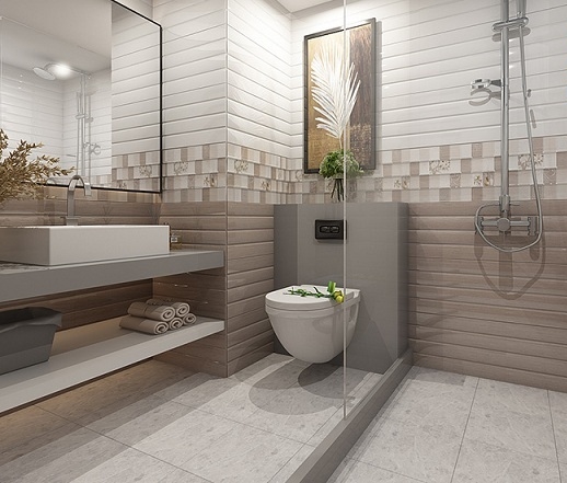 phối màu gạch nhà vệ sinh