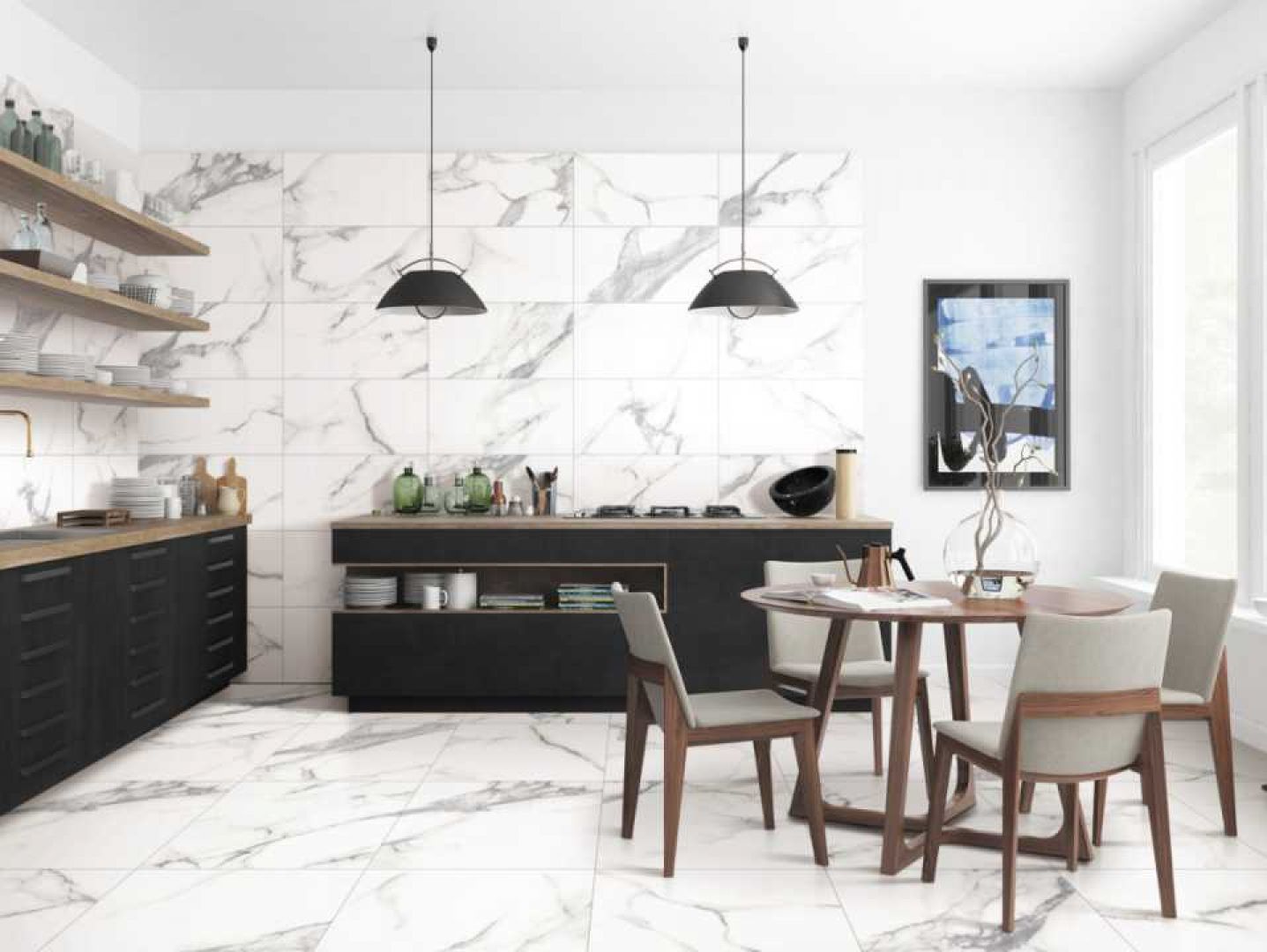 Một số điểm cần lưu ý khi lựa chọn gạch ốp tường màu trắng cho phòng khách