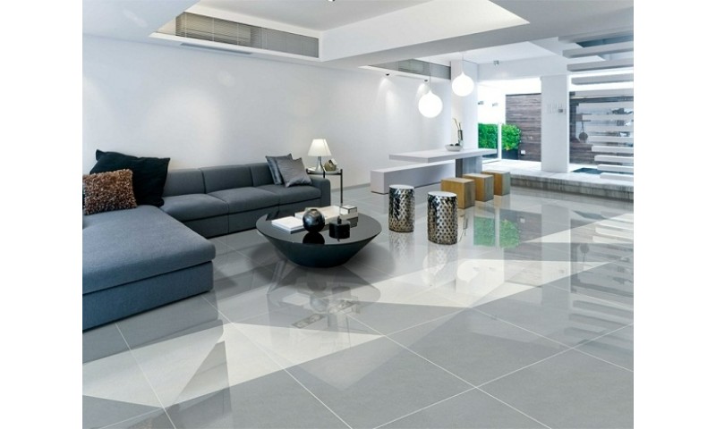 Gạch ốp tường màu xám trắng luôn là một loại gạch đáng trải nghiệm