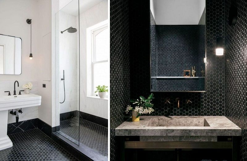 Gạch ốp với họa tiết tổ ong 