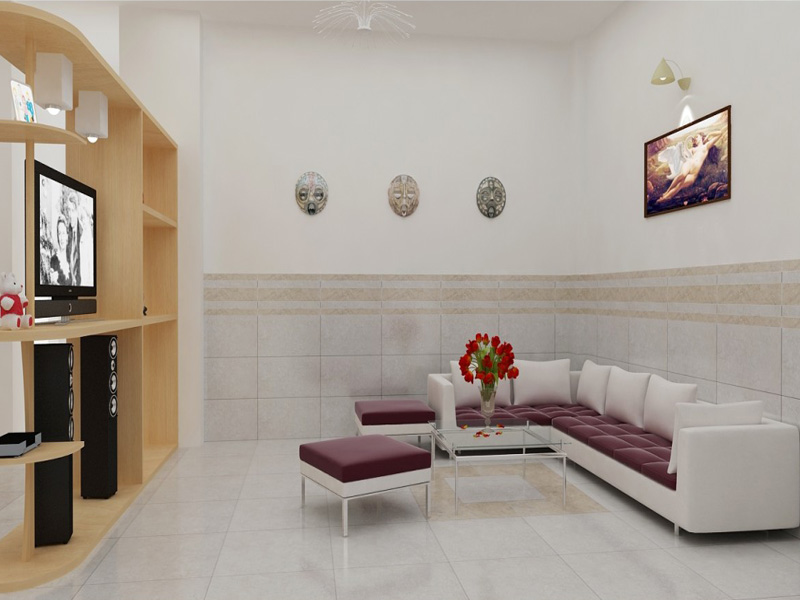 Dựa vào đặc điểm của nhà cấp 4 để lựa chọn gạch ốp tường phòng khách phù hợp