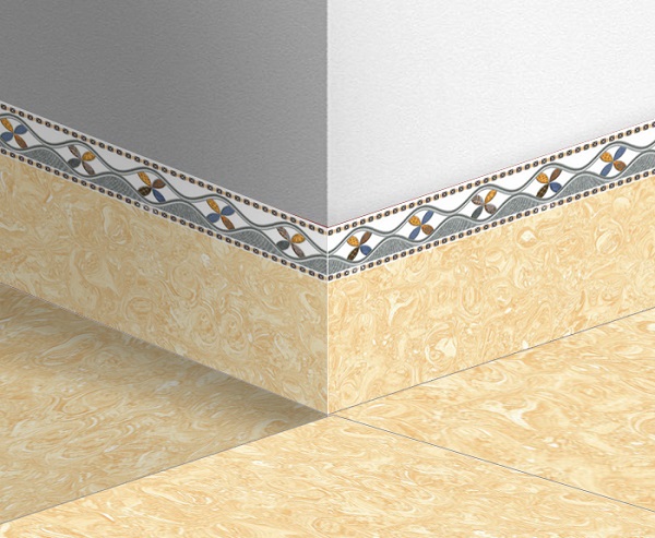 Một số loại gạch ốp chân tường thường được sử dụng 