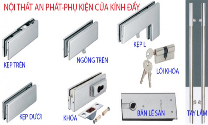 Cấu tạo của cửa kính cường lực bản lề sàn