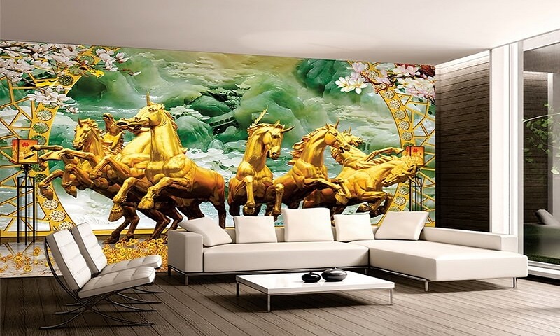 Giá tranh gạch 3D ốp tường phòng khách