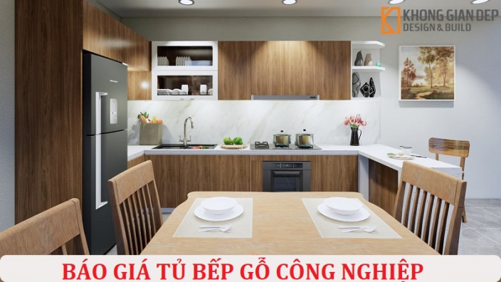 Bảng giá tủ bếp gỗ công nghiệp