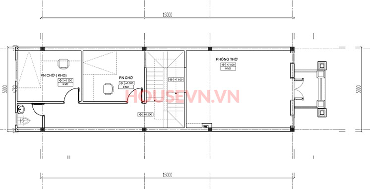 Bản vẽ mặt bằng tầng 3