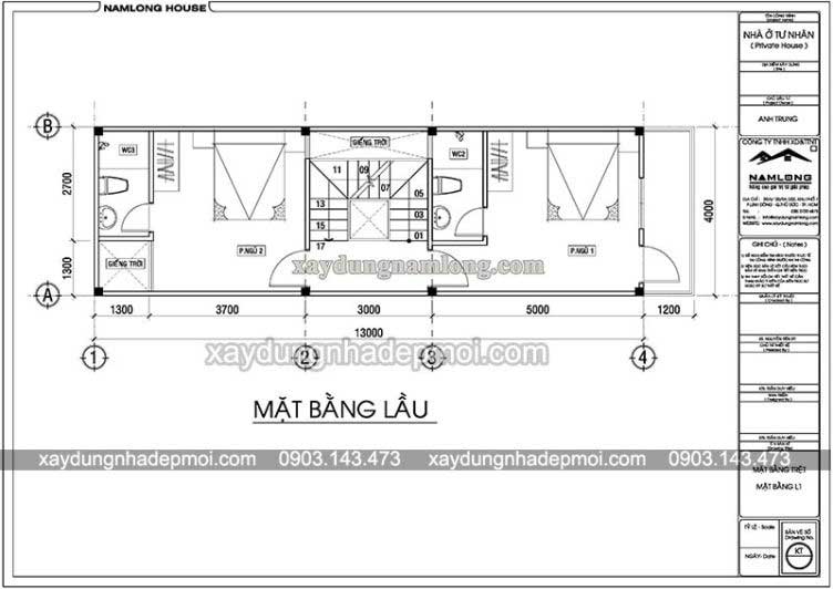 Thiết kế nhà phố 1 trệt 1 lửng 1 lầu hiện đại - Hình 5