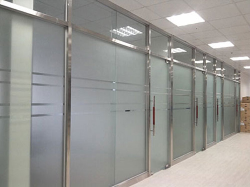 Cửa kính 1 cánh khung inox