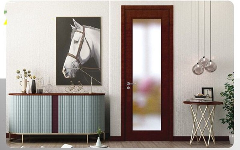 Cửa kính 1 cánh khung gỗ