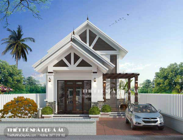 Hình ảnh mẫu nhà cấp 4 mái thái đẹp diện tích 5x20m2 - Thiết kế 1