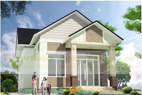 Hình ảnh mẫu nhà cấp 4 mái thái đẹp diện tích 5x20m2 - Thiết kế 8