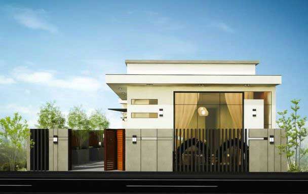 Thiết kế nhà ống 1 tầng mái bằng đẹp - Hình 10