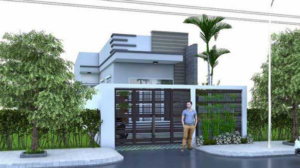 Thiết kế nhà ống 1 tầng mái bằng đẹp - Hình 8