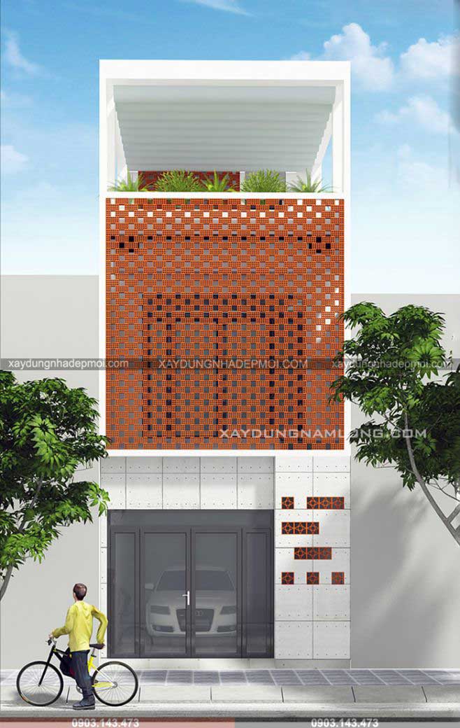 Thiết kế nhà ống 1 trệt 1 lầu diện tích 4×20 - Hình 2