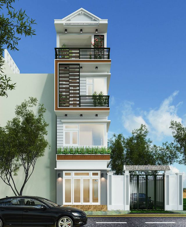 hình minh họa nhà 4 tầng