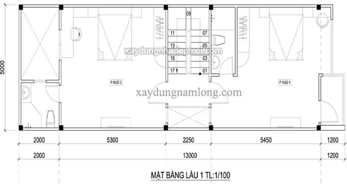 Mẫu nhà phố 4 tầng diện tích 5×13m2 - Hình 4