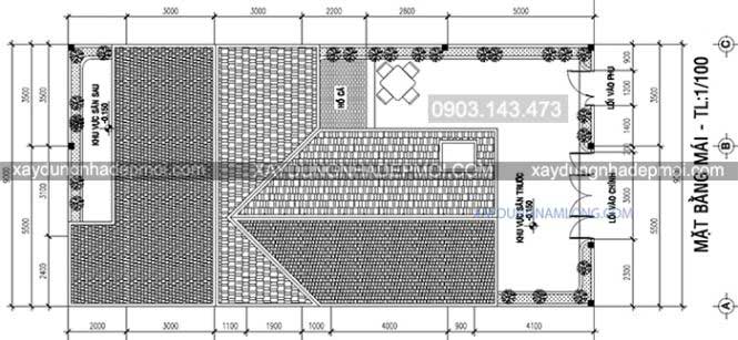 Bản vẽ thiết kế nhà vườn 1 tầng đẹp - Hình 2
