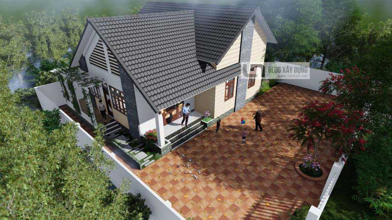 Nhà vườn 1 tầng đẹp trên diện tích 120m2 450 triệu đồng