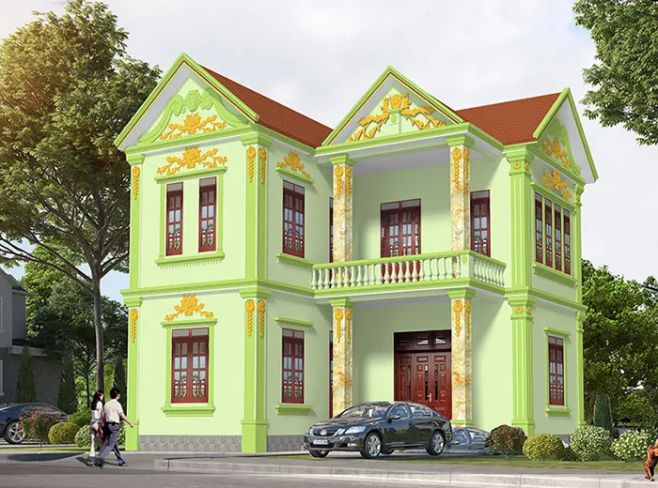 sơn nhà màu xanh ngọc giúp con người tích cực hơn