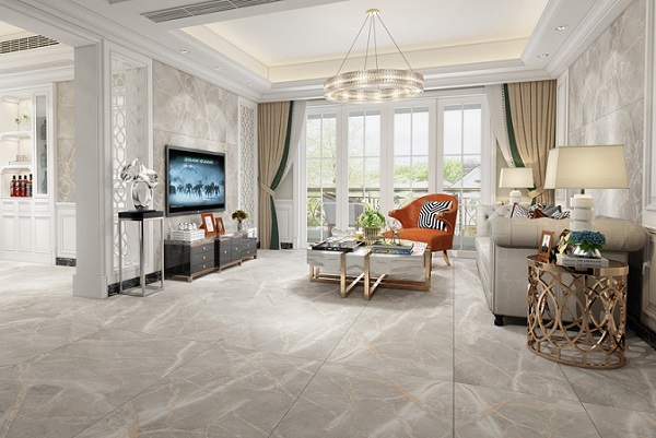 Phối màu gạch ốp tường phòng khách 40x80 đẹp nhất