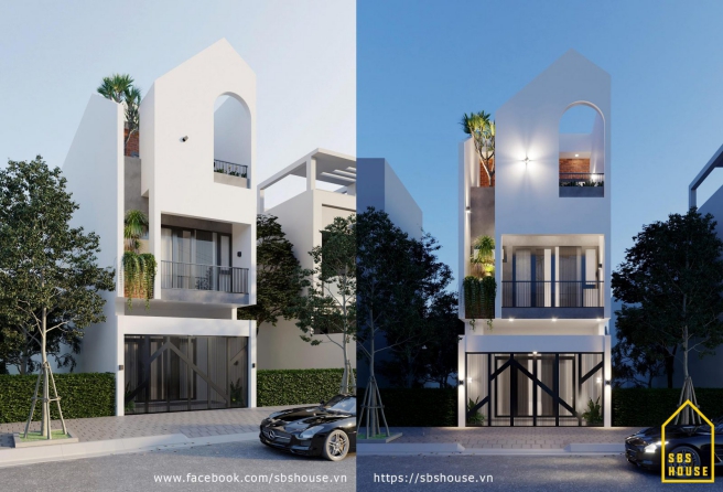 Mẫu nhà 3 tầng 3 phòng ngủ 5x20m - Hình 2