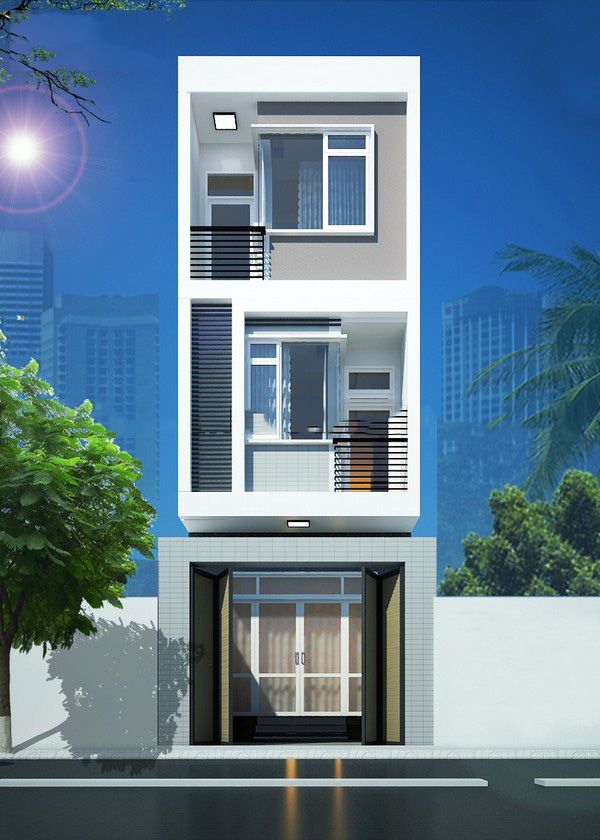 Mẫu nhà 3 tầng 3 phòng ngủ 5x20m - Hình 4