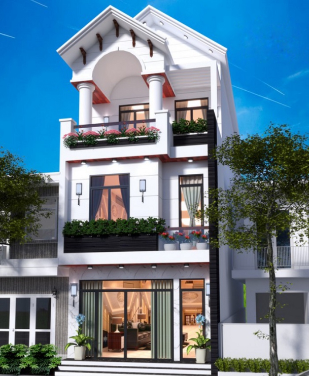 Phối cảnh các mẫu nhà 3 tầng 6x20m - Hình 5