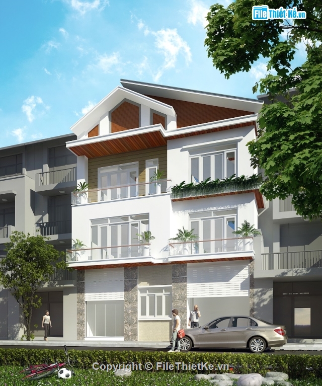 Xu hướng thiết kế nhà 3 tầng diện tích 7x10m - Mẫu 4