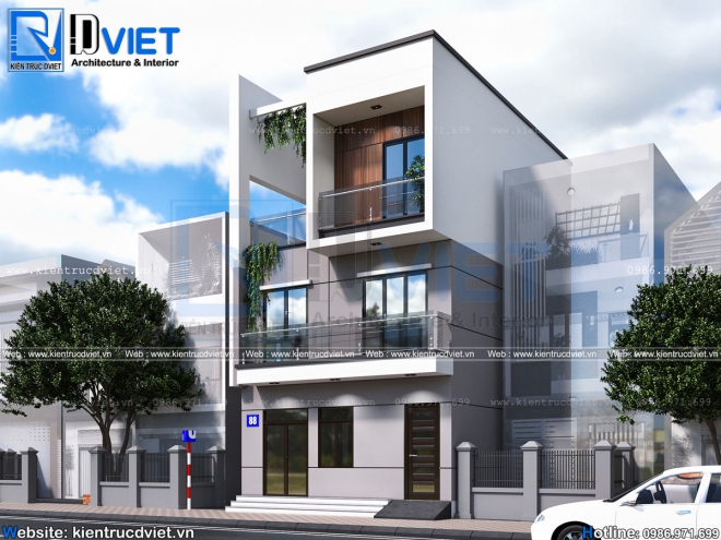 Xu hướng thiết kế nhà 3 tầng diện tích 7x10m - Mẫu 5