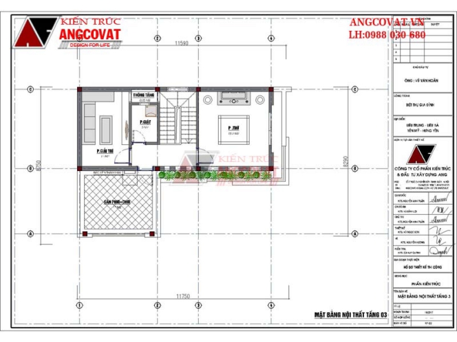 Chiêm ngưỡng mẫu nhà 3 tầng mái thái chữ L - Phối cảnh 14
