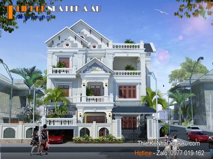 Ý tưởng thiết kế nhà 3 tầng mái thái 100m2 - Hình 3