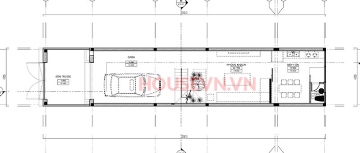 Mẫu nhà 3 tầng mái thái diện tích 100m2 - Hình 2