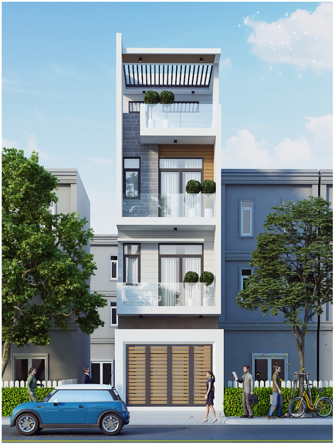 Thiết kế nhà 4 tầng diện tích 40m2 - Hình 2