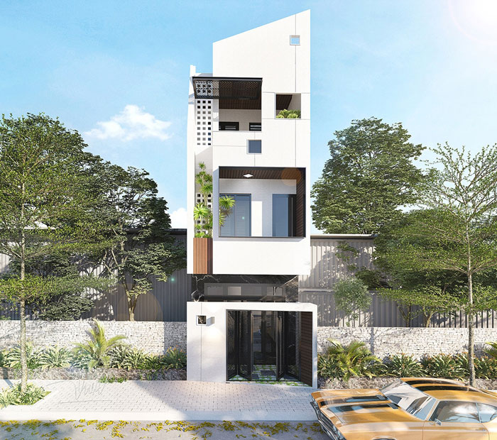 Mẫu nhà 3 tầng mặt tiền 6m đẹp