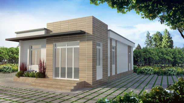 Những mẫu nhà cấp 4 đẹp có 2 phòng ngủ và 1 phòng thờ - Hình 1