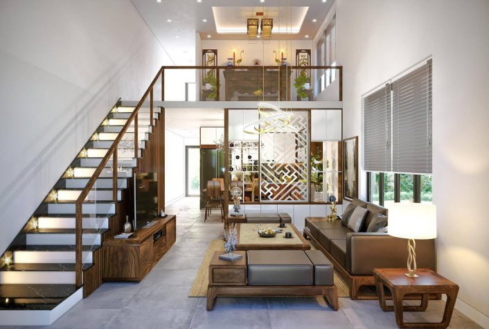 Nhà cấp 4 gác lửng 2 phòng ngủ - Hình 2