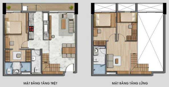 Mặt bằng công năng nhà cấp 4 có gác lửng