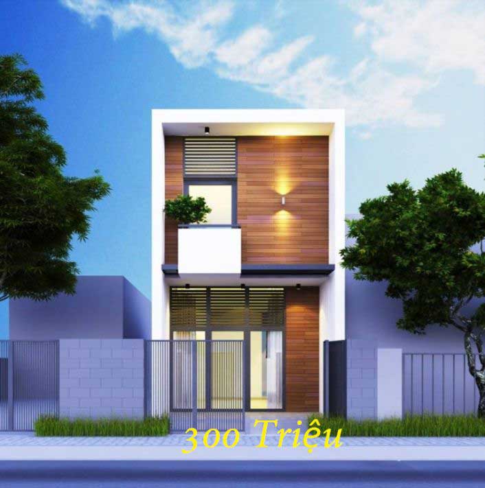 Thiết kế nhà phố 2 tầng giá rẻ chỉ với 300 triệu