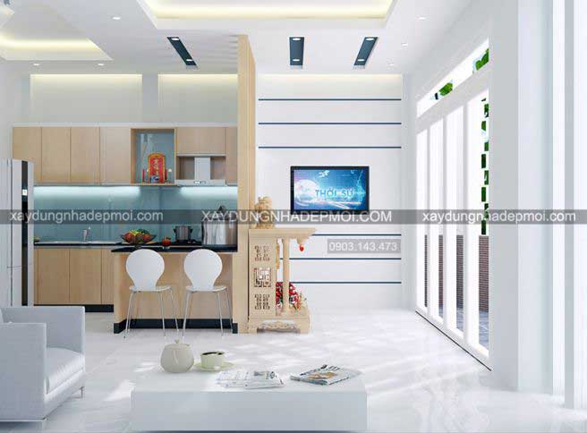 Nhà phố 3 tầng trên mảnh đất nhỏ 5,8×5,9 - Hình 5