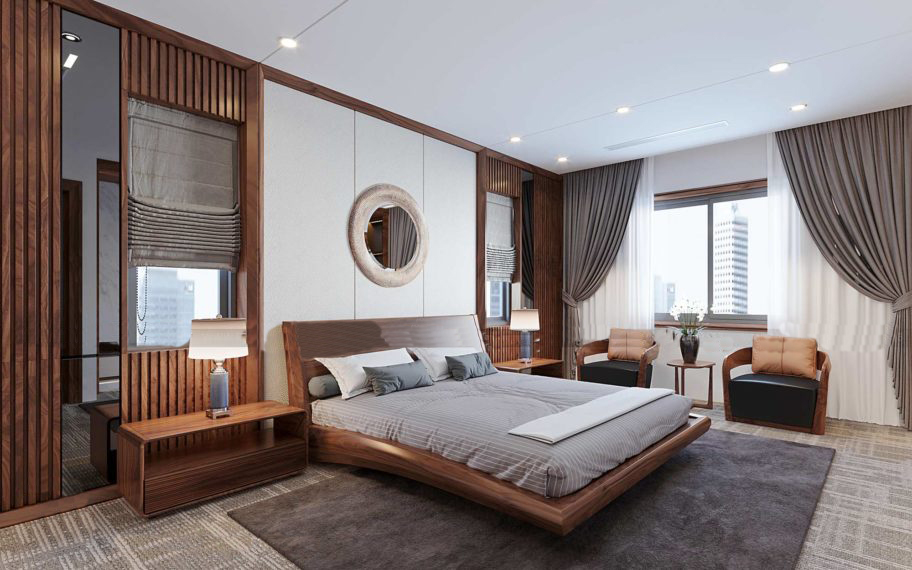 Gỗ tự nhiên giúp không gian thêm sang trọng 