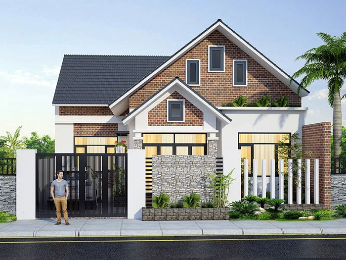 Chọn gạch ốp tường mặt tiền cho nhà cấp 4 năm 2024