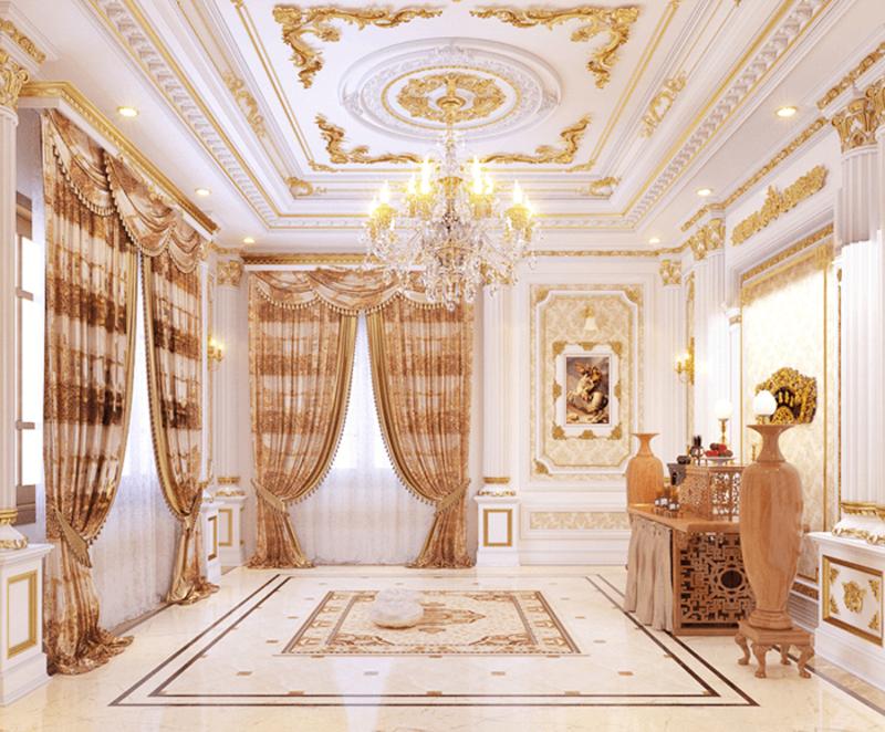 Chọn phối màu sơn phào chỉ trần nhà là đồ trang trí