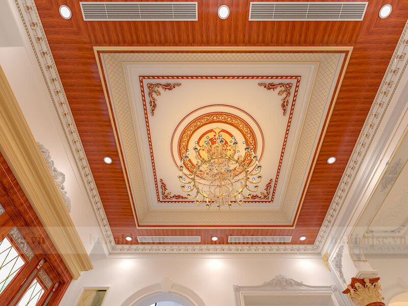 Phào chỉ trần nhà vật liệu bằng gỗ tạo tính thẩm mỹ cho ngôi nhà