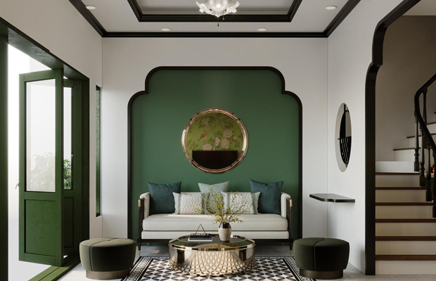 Phối màu sơn chỉ trần nhà hợp mệnh với gia chủ