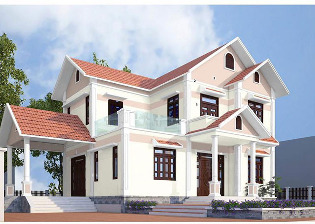 màu trắng sứ kết hợp màu hồng