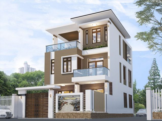 mẫu sơn mặt tiền nhà ống xu hướng