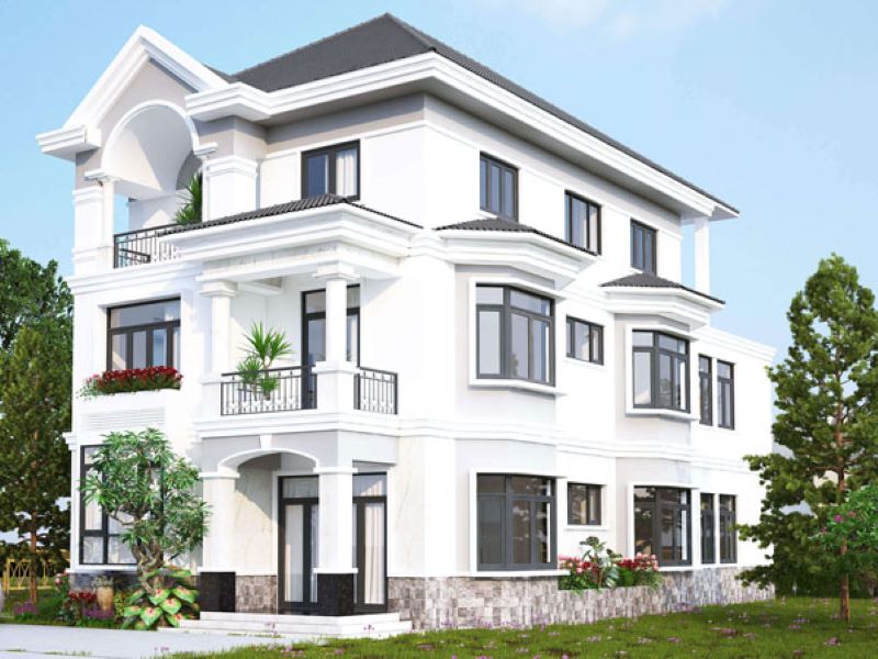 Sơn nhà màu trắng sứ