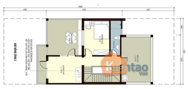 Bản vẽ mặt bằng tầng 1 nhà 3 tầng diện tích 7x12m