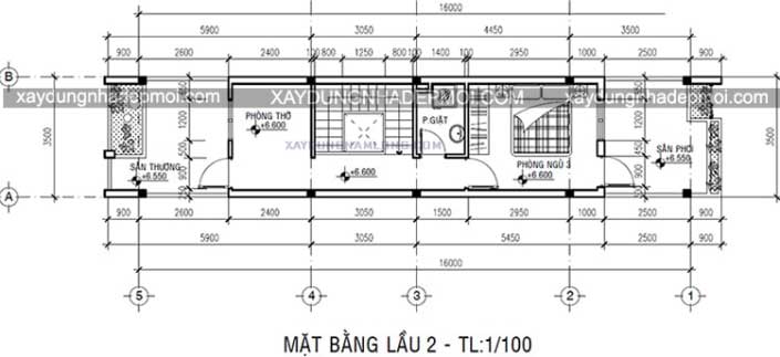 Thiết kế nhà phố 2 mặt tiền hiện đại - Hình 5