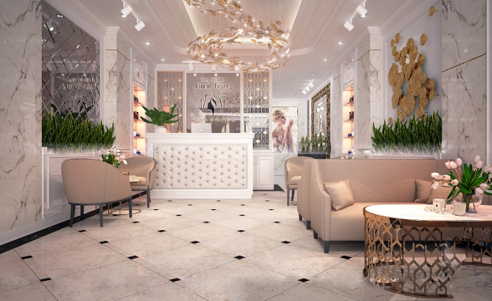 Hình ảnh mẫu phòng khách spa đẹp - Thiết kế 1